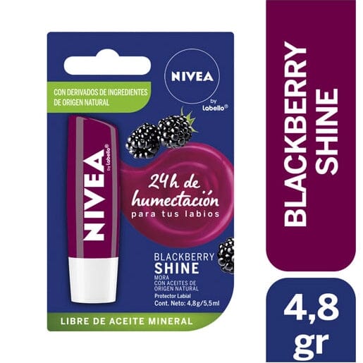 Nivea Blackberry Shine "24 H de humectación" x 4,8 g BEIERSDORF
